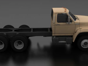F-Series FT-900 Truck Chassis Tandem Axle 1995 3D Model