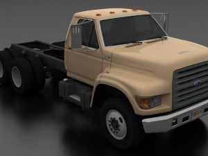 F-Series FT-900 Truck Chassis Tandem Axle 1995 Modelo 3D