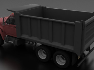 F-Series FT-900 Dump Truck Tandem Axle 1995 3D Модель