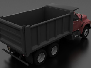 F-Series FT-900 Dump Truck Tandem Axle 1995 3D Модель