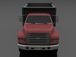 F-Series FT-900 Dump Truck Tandem Axle 1995 3D Модель