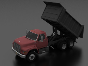 F-Series FT-900 Dump Truck Tandem Axle 1995 3D Модель