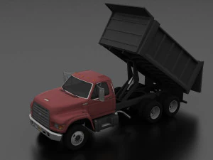 F-Series FT-900 Dump Truck Tandem Axle 1995 3D Model