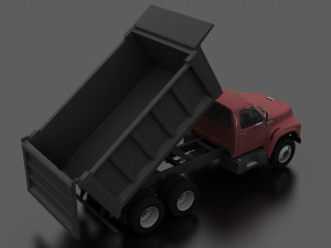 F-Series FT-900 Dump Truck Tandem Axle 1995 3D Модель