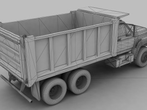 F-Series FT-900 Dump Truck Tandem Axle 1995 3D Модель