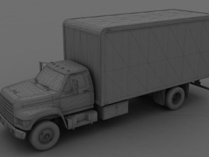 F-Series F-700 Box Truck 1995 3D Модель