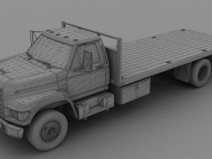 F-Series F-700 Flatbed Truck 1995 3D 模型