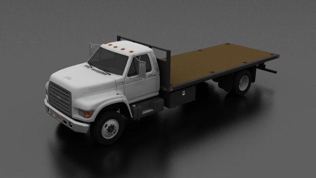 F-Series F-700 Flatbed Truck 1995 3D 模型 .c4d .max .obj .3ds .fbx .stl .blend 