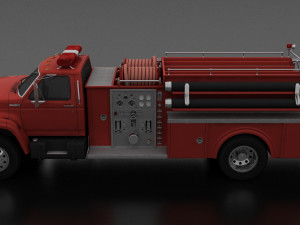 F-Series F-800 FireTruck Unmarked 1995 3D Модель