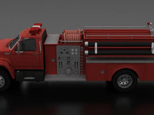 F-Series F-800 FireTruck Unmarked 1995 3D Model