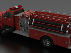F-Series F-800 FireTruck Unmarked 1995 3D Model