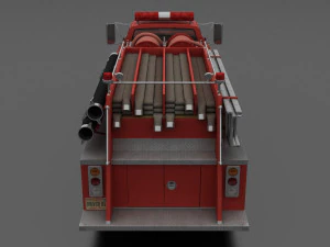 F-Series F-800 FireTruck Unmarked 1995 3D Model