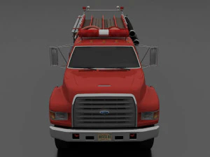 F-Series F-800 FireTruck Unmarked 1995 3D Model