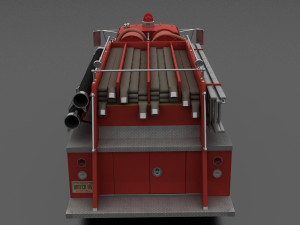 F-Series F-800 FireTruck Unmarked 1964 3Dモデル