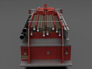 F-Series F-800 FireTruck Unmarked 1964 3D Model