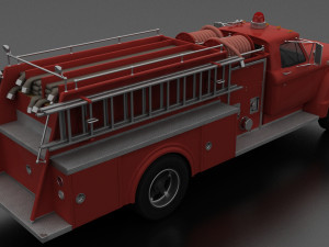 F-Series F-800 FireTruck Unmarked 1964 3Dモデル