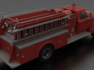 F-Series F-800 FireTruck Unmarked 1964 3D Model