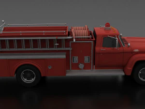 F-Series F-800 FireTruck Unmarked 1964 3D Model