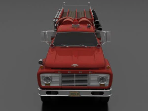 F-Series F-800 FireTruck Unmarked 1964 3D Model
