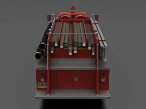 F-Series F-700 FireTruck Unmarked 1965 3D Model