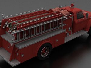 F-Series F-700 FireTruck Unmarked 1965 3Dモデル