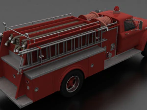 F-Series F-700 FireTruck Unmarked 1965 3D Model