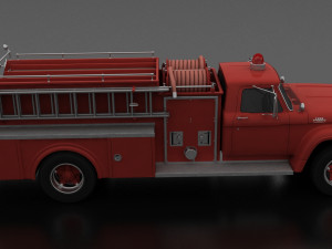 F-Series F-700 FireTruck Unmarked 1965 3Dモデル