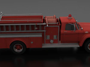 F-Series F-700 FireTruck Unmarked 1965 3D Model