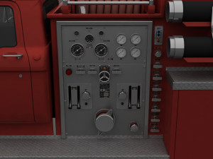 F-Series F-700 FireTruck Unmarked 1965 3Dモデル