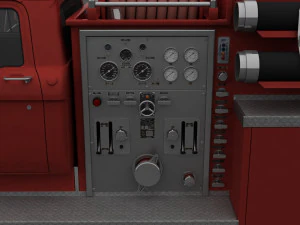 F-Series F-700 FireTruck Unmarked 1965 3D Model