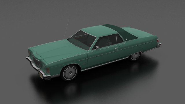 Marquis 2dr 1975 3D Model .c4d .max .obj .3ds .fbx .stl .blend 