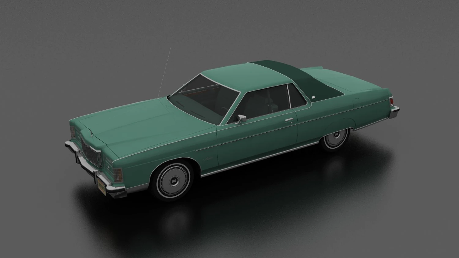 Marquis 2dr 1975 3D Model .c4d .max .obj .3ds .fbx .stl .blend 