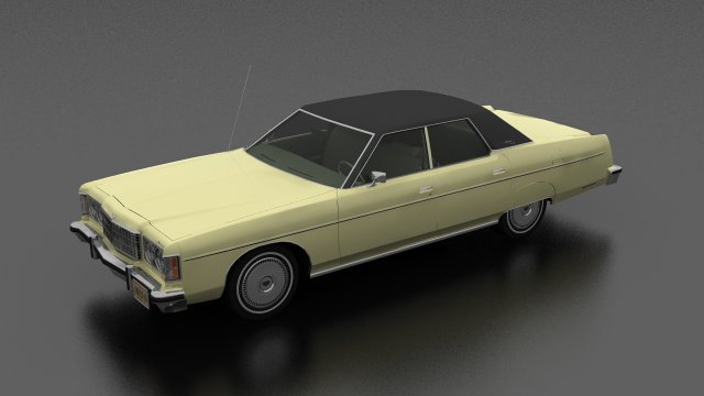 Monterey Custom 4dr 1974 Model 3D .c4d .max .obj .3ds .fbx .stl .blend 