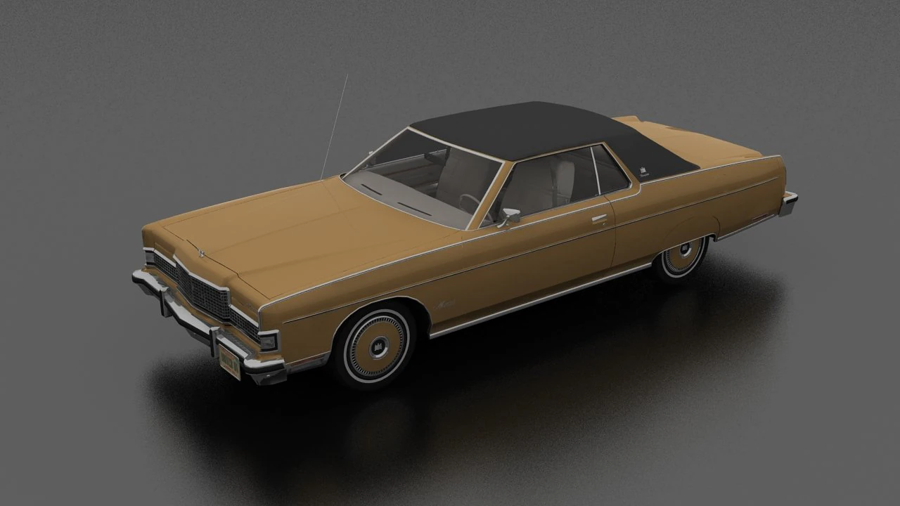 Marquis Brougham 2dr 1973 3D Model .c4d .max .obj .3ds .fbx .stl .blend