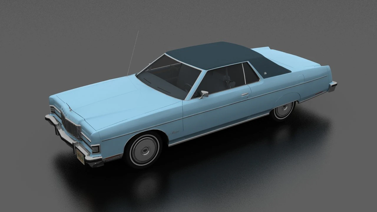 Marquis 2dr 1974 3D Model .c4d .max .obj .3ds .fbx .stl .blend 