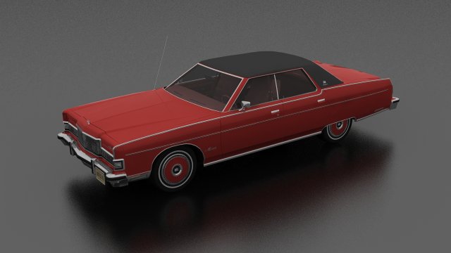 Marquis Brougham 4dr 1973 3D Модель .c4d .max .obj .3ds .fbx .stl .blend 