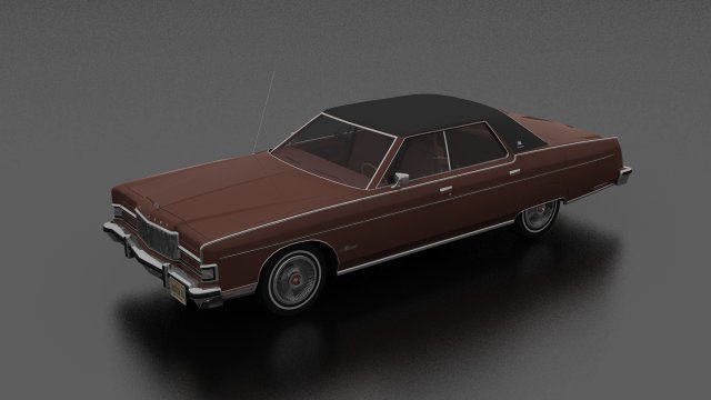 Marquis Brougham 4dr 1974 Model 3D .c4d .max .obj .3ds .fbx .stl .blend 