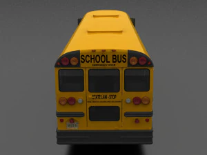 B-Series B-800 School Bus 1985 3D Model