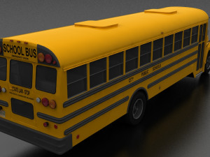 B-Series B-800 School Bus 1985 3D Model