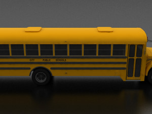 B-Series B-800 School Bus 1985 3D Model