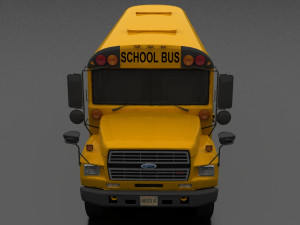 B-Series B-800 School Bus 1985 3D Model