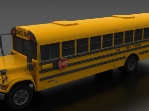 B-Series B-800 School Bus 1995 3D Model
