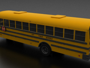 B-Series B-800 School Bus 1995 Modelo 3D