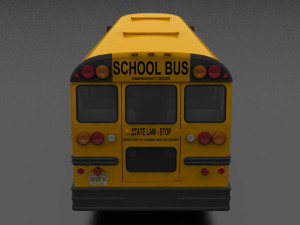 B-Series B-800 School Bus 1995 Modelo 3D