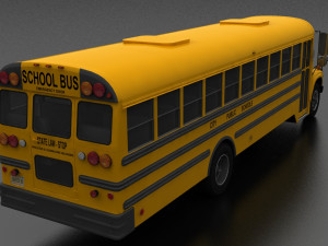 B-Series B-800 School Bus 1995 Modelo 3D