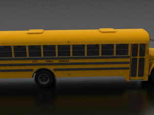 B-Series B-800 School Bus 1995 Modelo 3D