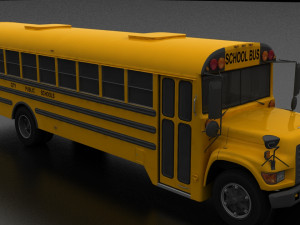 B-Series B-800 School Bus 1995 Modelo 3D