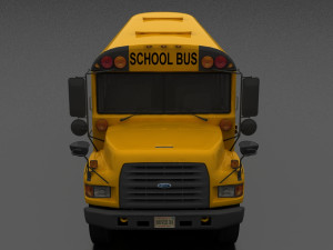 B-Series B-800 School Bus 1995 Modelo 3D