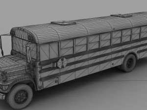 B-Series B-800 School Bus 1995 Modelo 3D