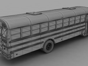 B-Series B-800 School Bus 1995 Modelo 3D